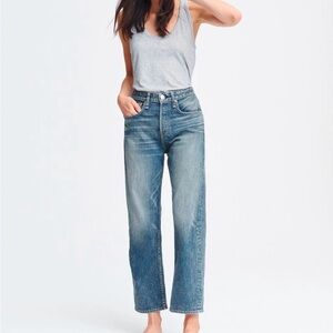 rag & bone Maya High-Rise Ankle Straight Blue Women's Jeans
